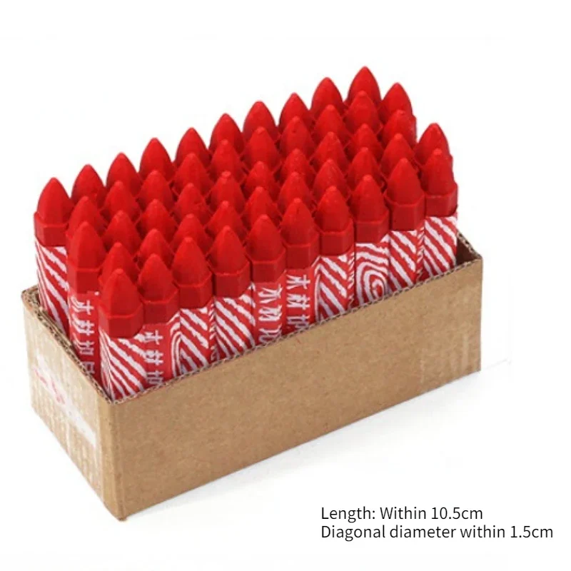 50pcs Woodworking Big Head Crayon Multi-functional Non-dirty Hand Multi-color Writing Mark Stone Wall Pen Art Stationery colored crayons