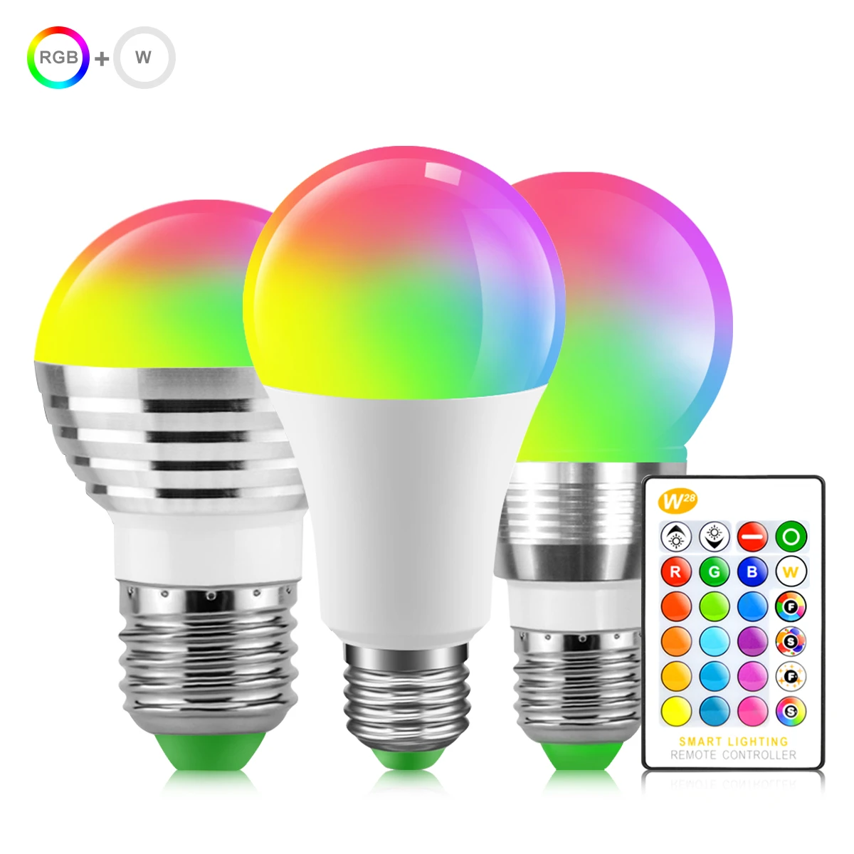 ondersteuning Helderheid Geneigd zijn 3/5/10/15W E27 RGB Remote Control Bulb Led Lights For Room Smart Bulb Lamp