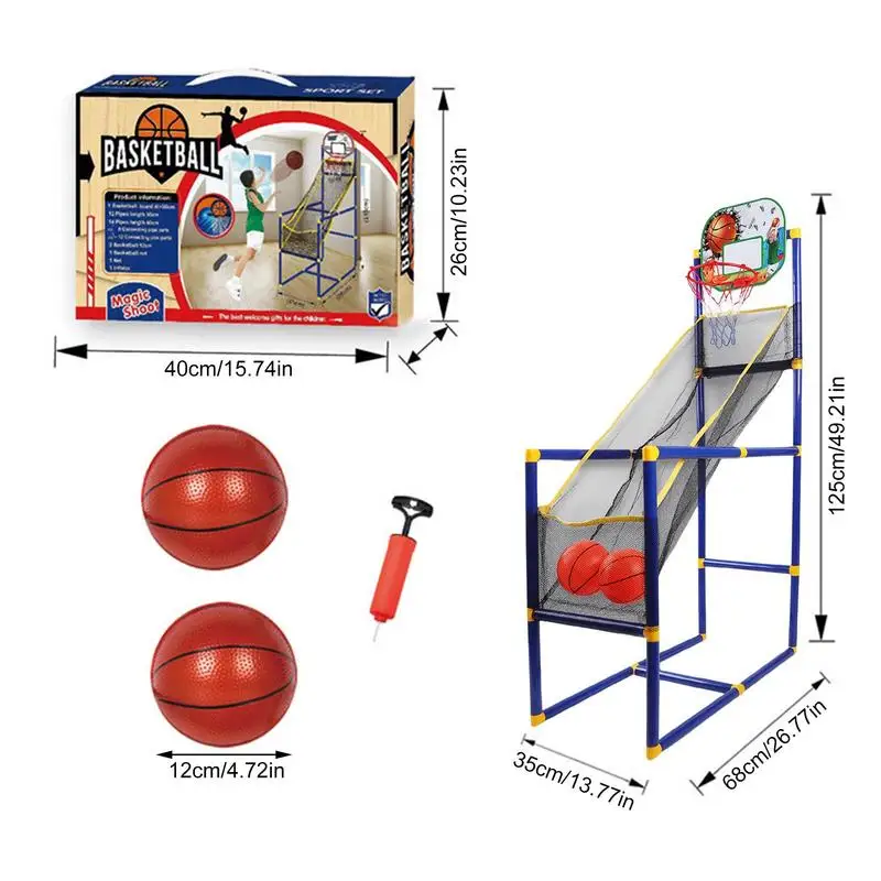 Indoor Basketball Shooting Machine Portable Kids Arcade Basketball Game Set Sports Playset Basketball Training Toy  For Children