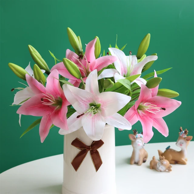 Small Artificial Flowers And Heads Lily-flowers Decor Office 2 Home Flower  Party Wedding Full- Artificial Christmas Flowers for - AliExpress