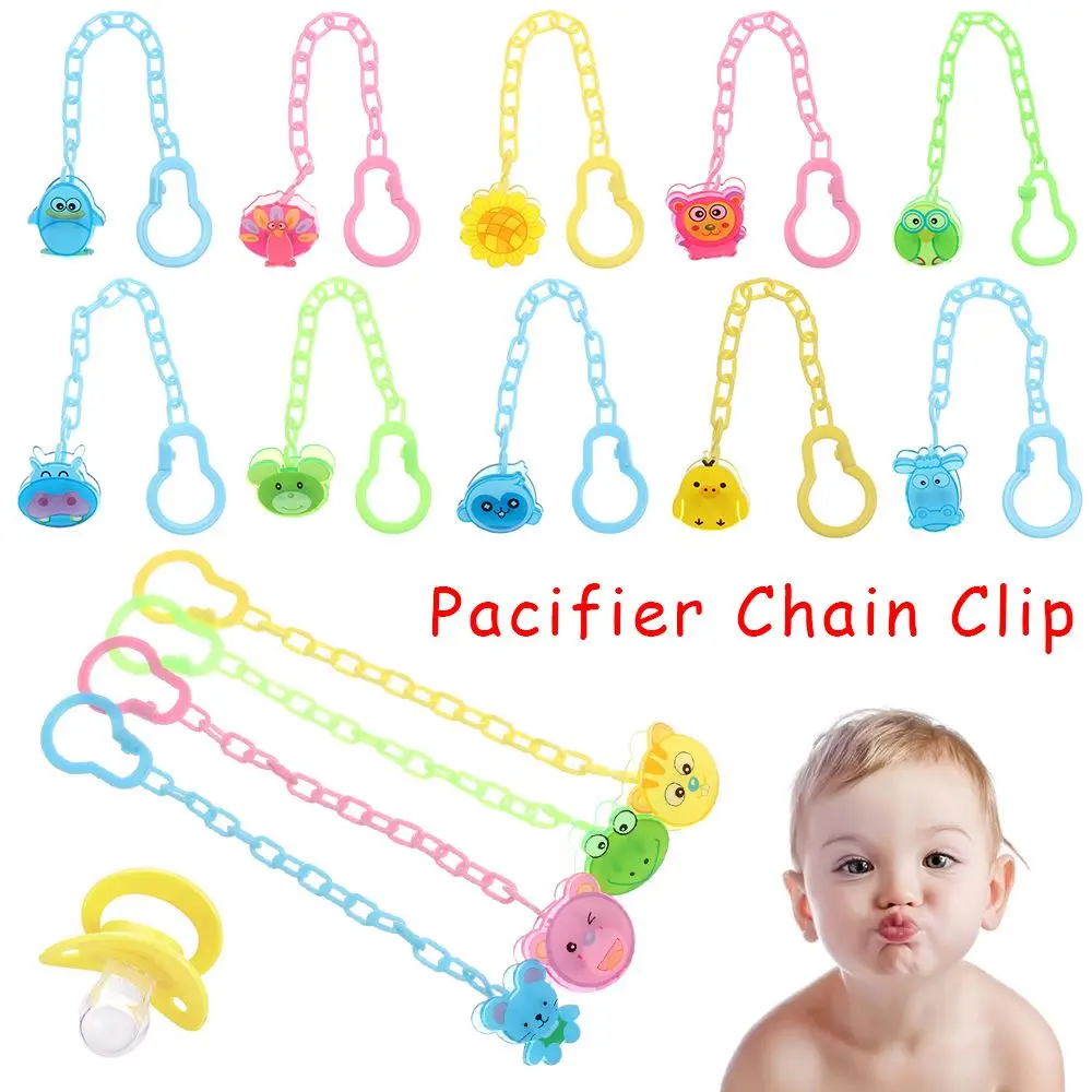 1Pc Pacifier Nipple Chain Baby Infant Toddler Dummy Pacifier Clip Spring Soother Nipple Clip Chain Holder Strap Pacifier Chain