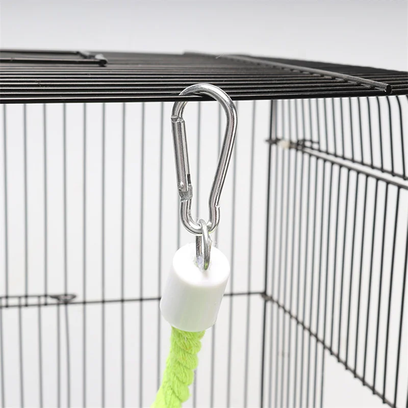 1PC Bird Toy Spiral Cotton Rope Chewing Bar Parrot Swing Climbing Standing with Bell for Parrots parrot toy,bird toy,bird swing toy,small pet ladder toy