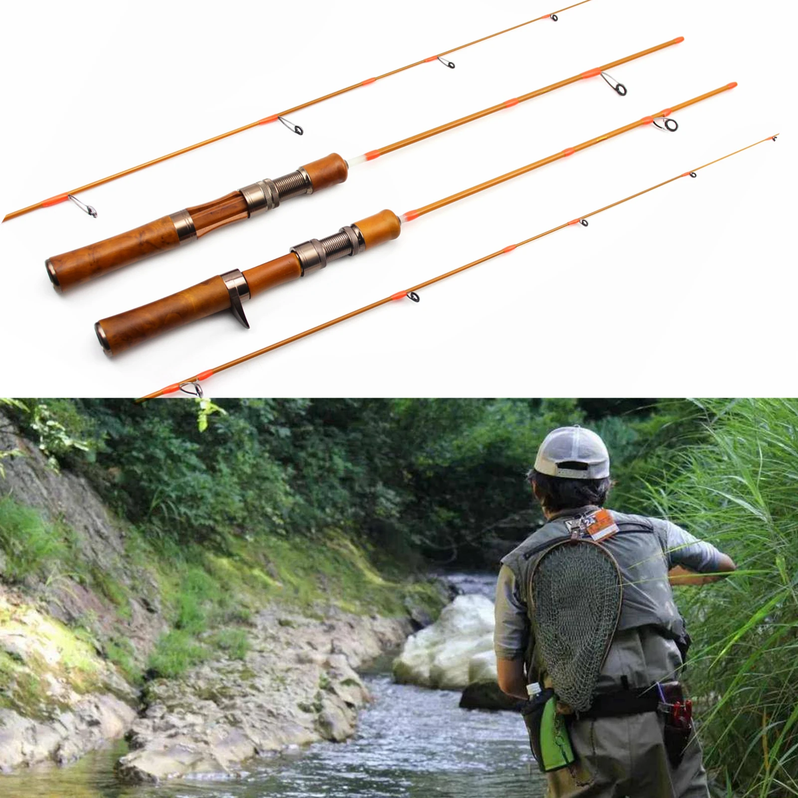 

NEW 1.4M Ul Slow Spinning Casting Lure Rod 1.5-8g Lure Ultralight Rods Ultra Light Solid Tips trout Stream Fishing pole pesca