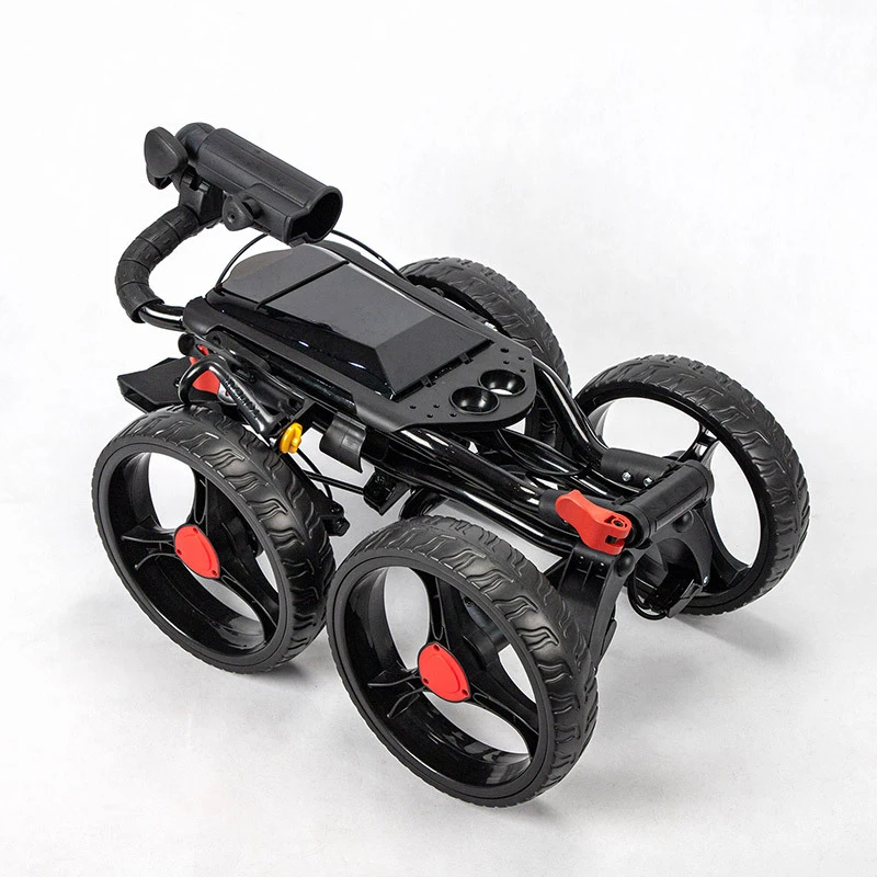 Foldable 4 Wheels Golf Trolley Cart Aluminium Alloy Pull Cart Sport Golf Push Bag Carrier