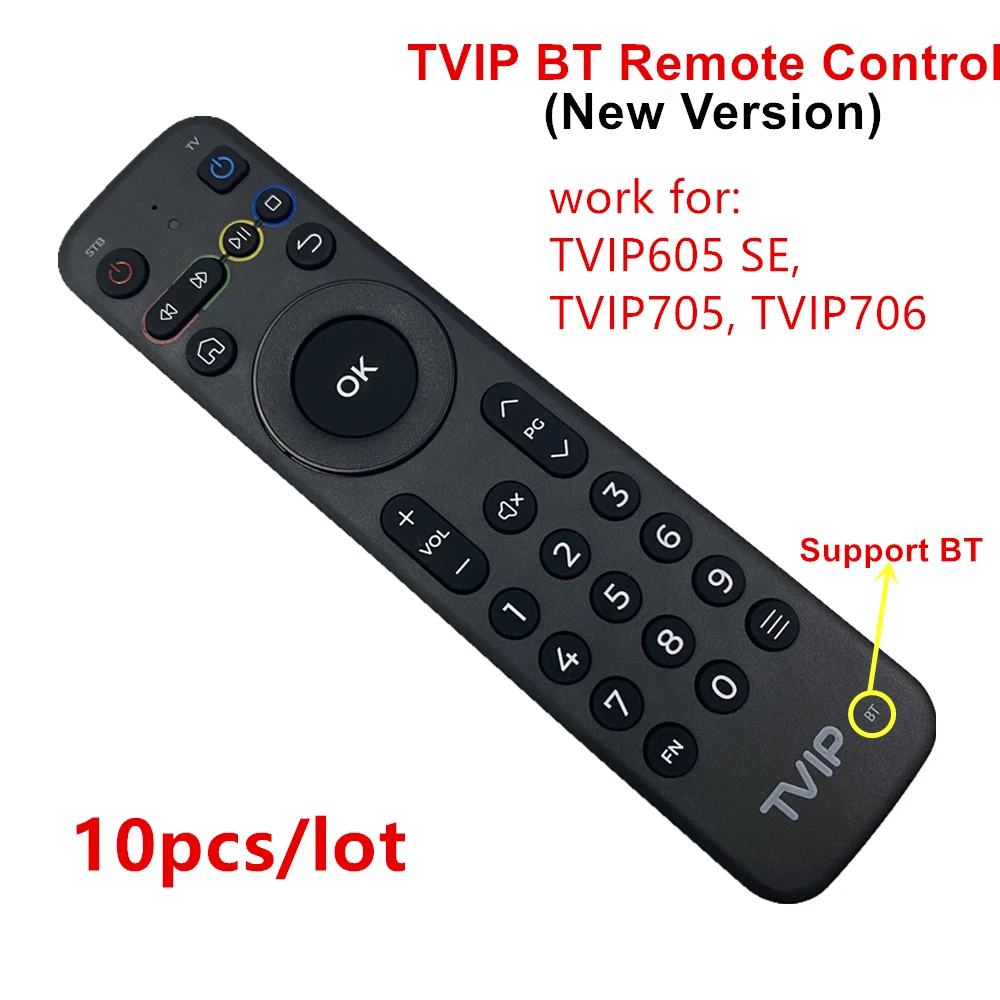 

10PC Original Hot Sale TVIP Remote Control Tvip605 SE Tvip705 Tvip706 TvipS300 TVIP V605 605SE tvip Remote Controller with BT