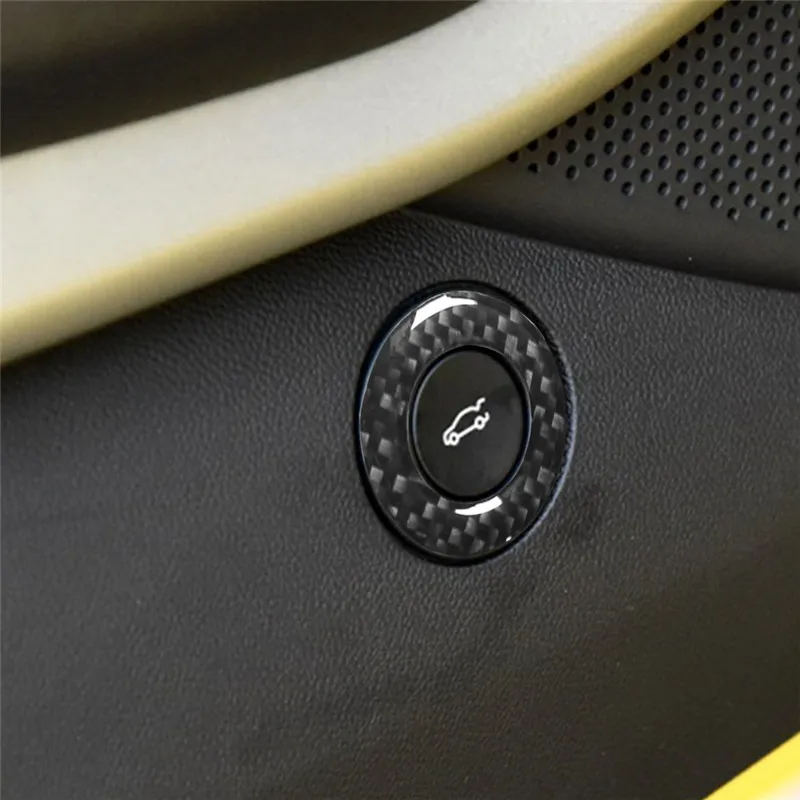 

Carbon Fiber Stickers Trunk Switch Cover Trim For Chevrolet Camaro Models With 8-Inch Touch Screen 2016-2018 Car Accessories