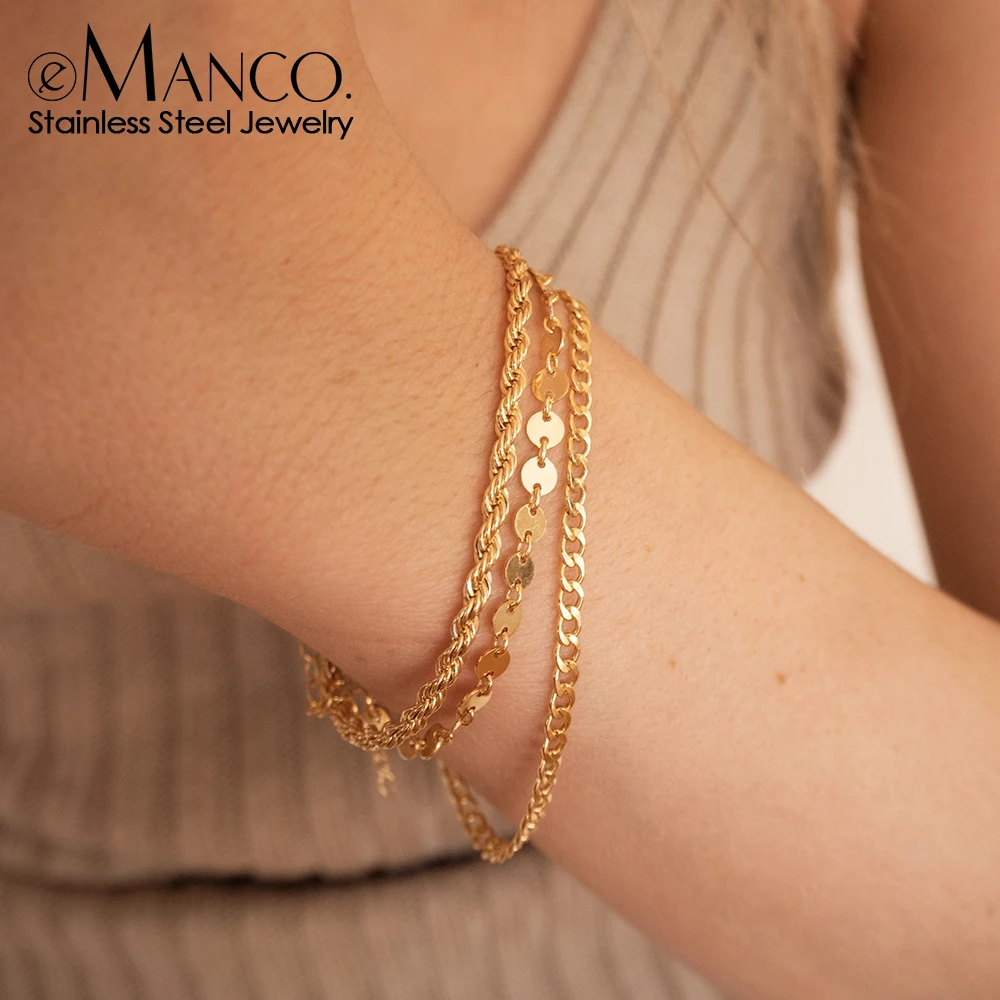 Bracciale ad anello • Delicati gioielli da mano placcati in oro