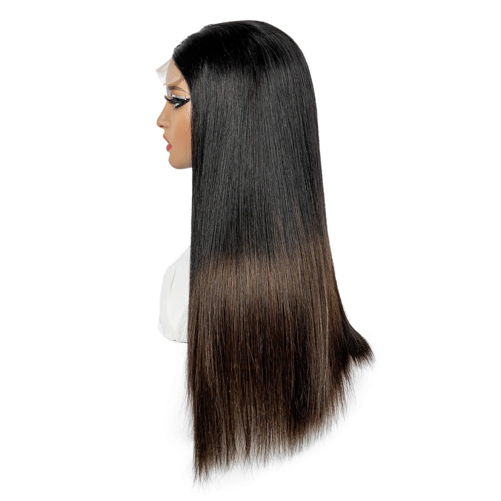 300 Density 5x5 Transparent Lace Closure Double Drawn Straight Vietnamese Human Hair Wig for Black Women Straight Human Hair Wig