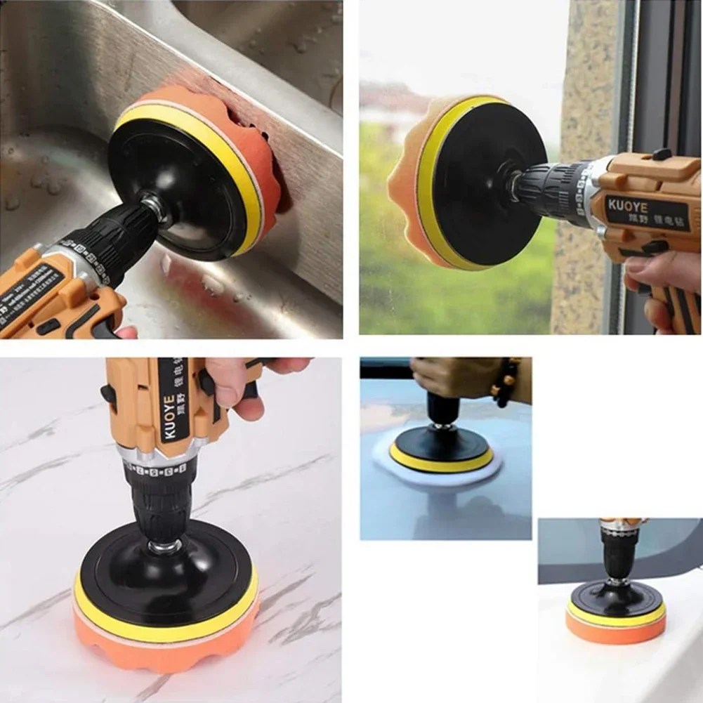 Car Polishing Pad 3/4/5 Inch Car Polisher Pads Kit Wool Waxing Clean Polish Reusable Drill Wheel Polisher for Auto Remove Scratches
