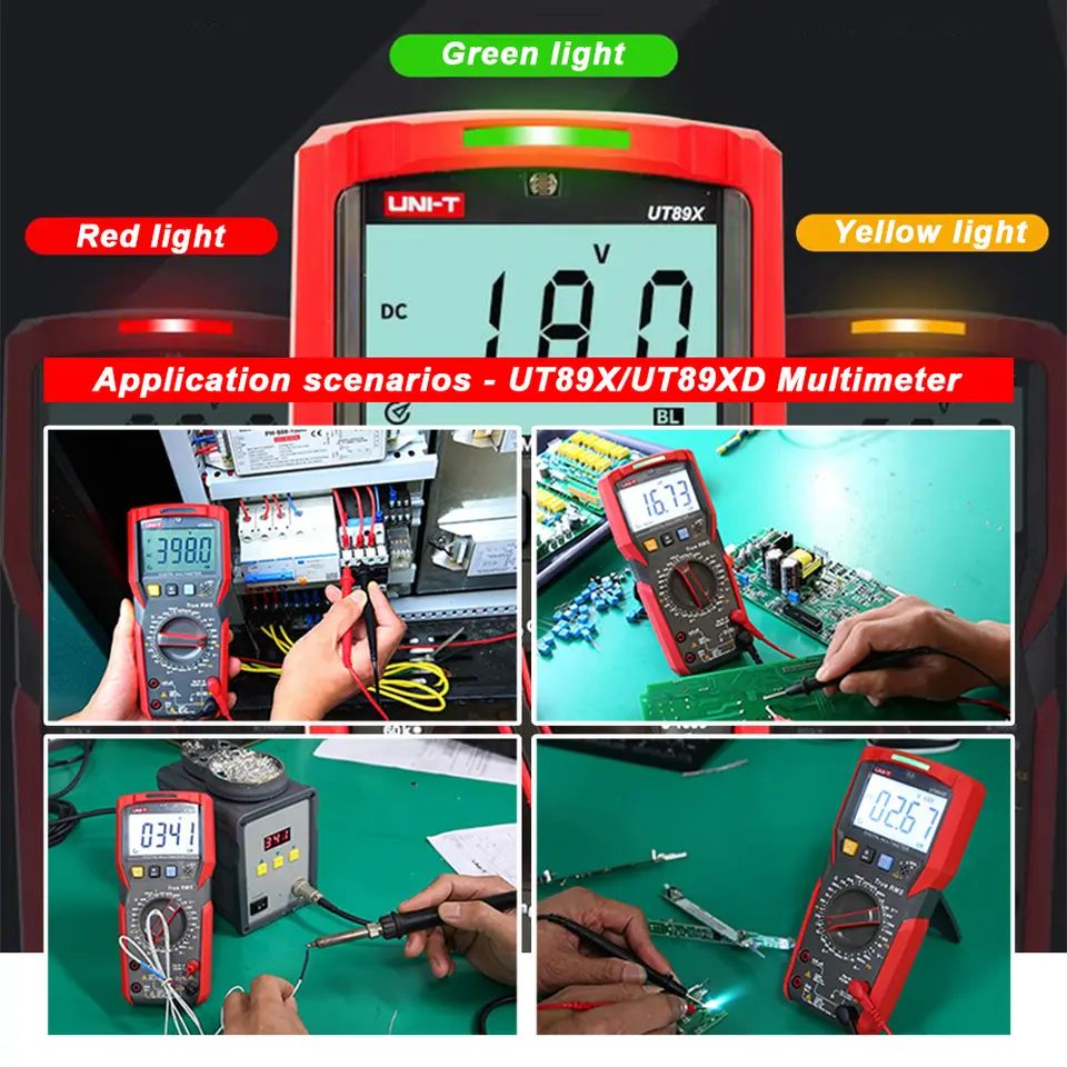 UNI-T Multimeter Digital Professional UT890C UT890D+ UT89X UT89XD UT60S UT60BT UT61B+ UT61D+ UT61E PLUS Electric Tester Meter image 6