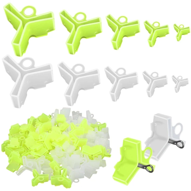 50Pcs/Lot Durable Protector Caps Fishing Out Hook Cover Safety Treble Fish Gear Lightweight Accessories with Slots Sleeves Tools 2
