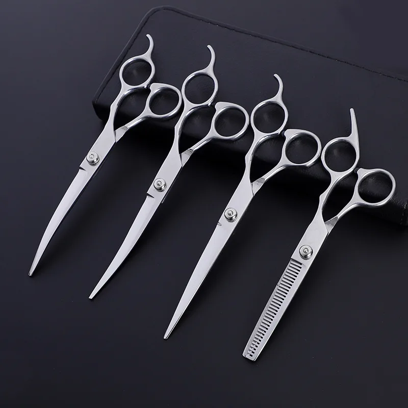 전문 미용 가위 스테인레스 스틸 이발사 가위 가정 및 살롱용 숱가위