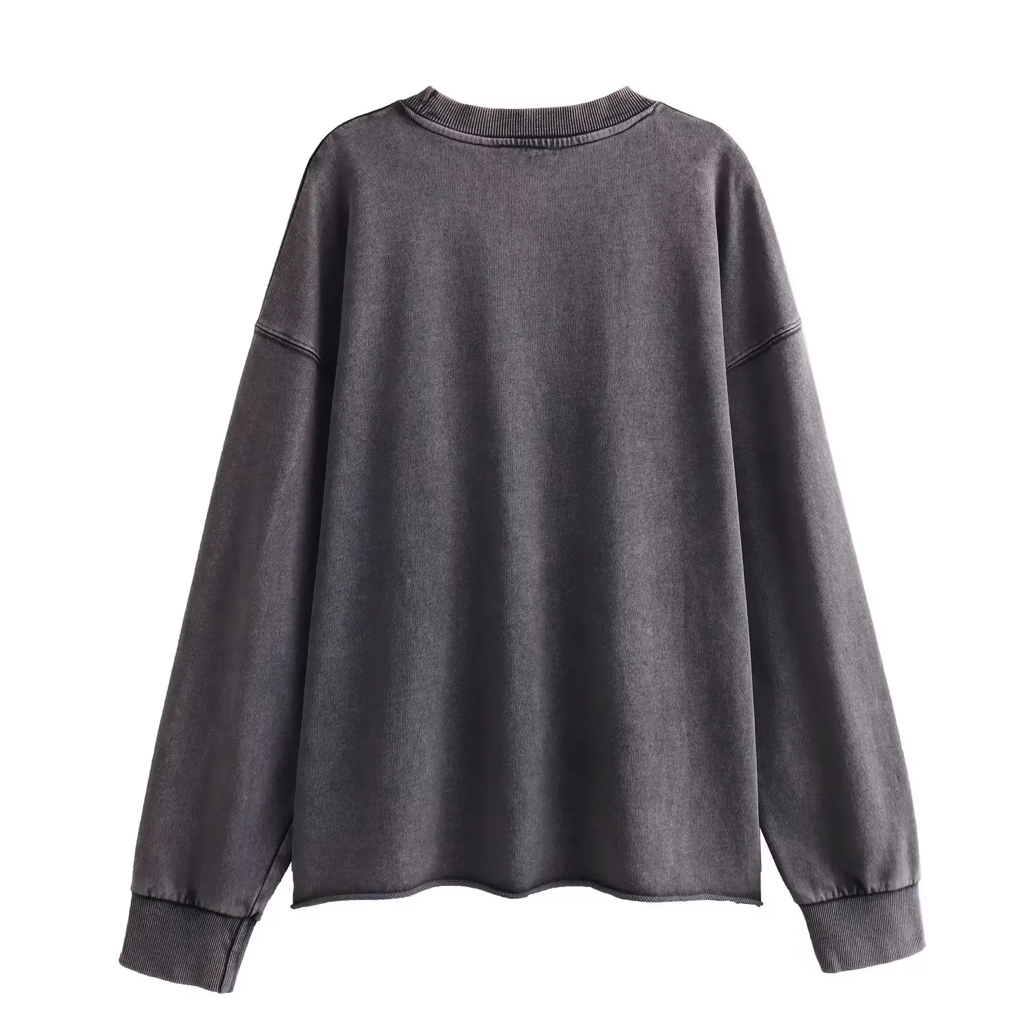 Jenny&Dave Fashion Straight Casual Pants Set Women Suits Blogger Round Neck Retro Boyfriend Simple Loose Sweater
