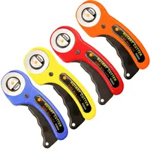 45mm Rotary Cutter Leather Cutting Tool Fabric Circular Cloth Leather Craft Roller Wheel Blade Knife DIY Patchwork Sewing Quilt