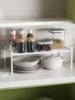 White Metal Over The Sink Shelf with Modern Design,  Display Stand Organizer for Kitchen Accessories 1