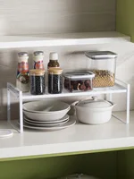 White Metal Over The Sink Shelf with Modern Design,  Display Stand Organizer for Kitchen Accessories 1