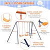 Outdoor Swing Sets for Backyard, 440lbs Load Capacity Swing Stand  , Heavy Duty A-Frame Metal Outdoor Swing Set for Kids 6