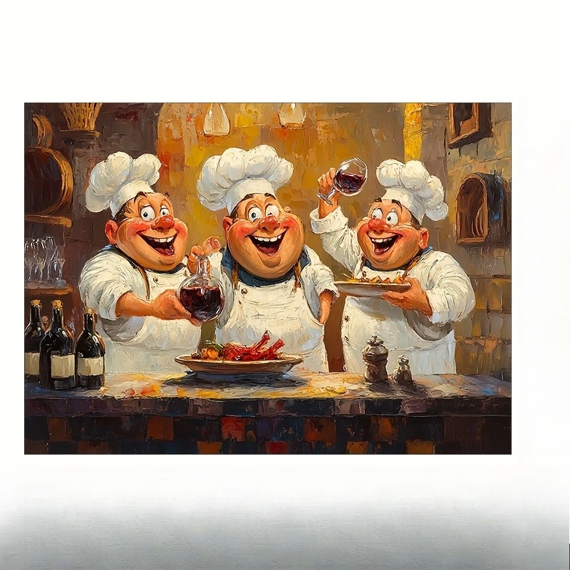 מגן עליון לכיריים שטוחות 2D עם דוגמת שף מאושרת ודוגמת אוכל - עמיד בפני שריטות וחום עבור כיריים זכוכית חשמליות