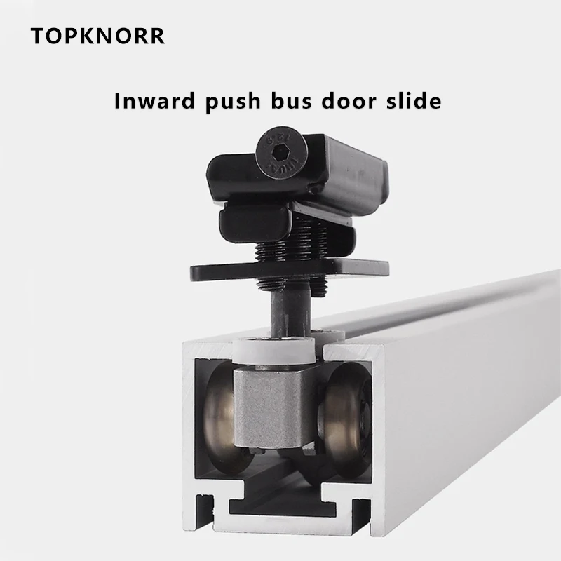 Internal Push Bus Door Track Sliding Door Pulley Cloakroom Bedroom Invisible Sliding Track Hardware Accessories
