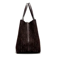 CH Women's Handbag Large Capacity Women's Simple Daily Commute Versatile Solid Color Letter Printed Design Shoulder Bag - Image 4