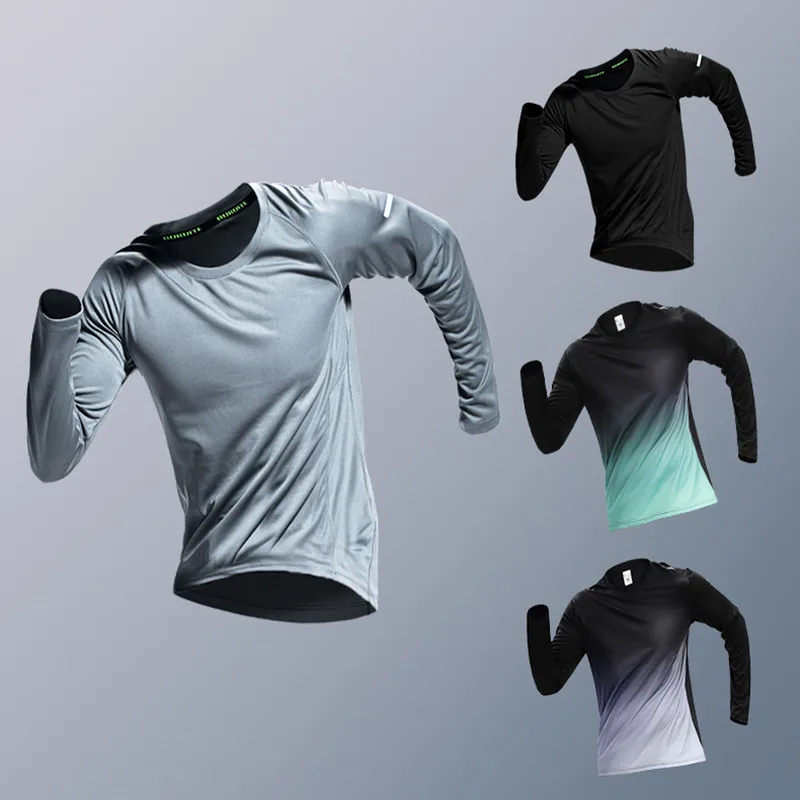 Sport T Shirt Running T Shirt Running T Shirts Fitness Clothes Men T Shirts Sports T-shirt men's long-sleeved loose quick-drying casual running clothes four seasons fitness top
