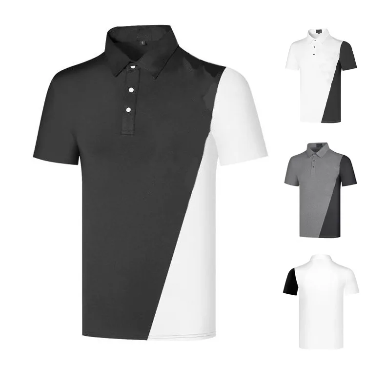 

2024 Golf wear men's summer breathable sweat wicking short sleeved T-shirt outdoor sports golf quick drying comfortable top