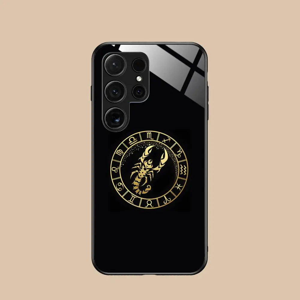 Golden Scorpio Luxury Colorful Glass Mobile Phone Case