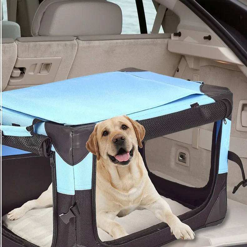 

Dog Cage Car Kennel Outing Carrying Bag Folding Pet Luggage Car Travel Cage Car Seat For Dog Cat Dog Cage Medium And Large Dogs