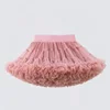 1-8T Lace Skirt Girls Fluffy Chiffon Pettiskirt Solid Colors Tutu Skirts Girl Dance Skirt Christmas Tulle Petticoat Tulle B062 2