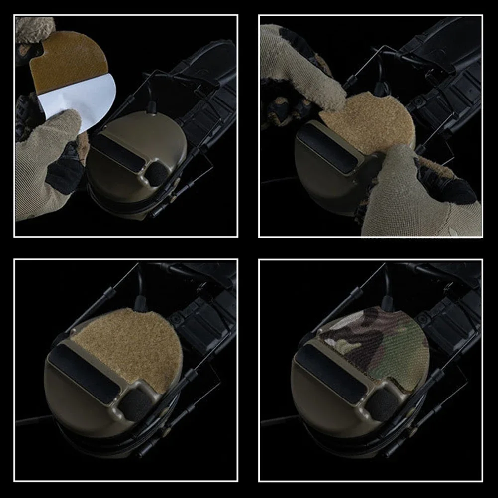 Tactical Headset Sticker Camouflage/Cable Storage 2-in-1 Magic Patch for ComTac(ⅡⅢⅤⅥ) Hunting Shooting Noise Canceling Headphone