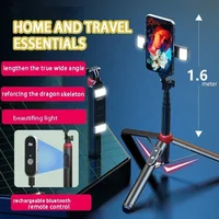 P160 Selfie Stick Tripod 1.6 M Aluminum Alloy Retractable Mobile Phone Holder with Rechargeable Bluetooth for IOS Android - Image 3