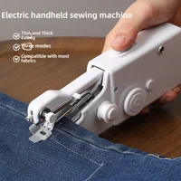 DIY Mini Hand Sewing Machine Portable Mini Sewing Machines Needlework Cordless Hand-Held Clothes Useful Portable Sewing Machines 1