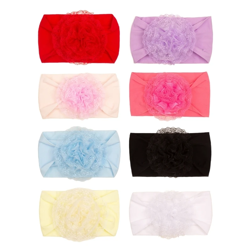

Baby Hair Band Girls Flower Charm Hairband Soft & Breathable Headbands Elastic