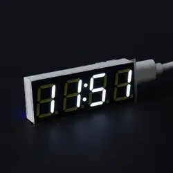 WiFi LED Luminous Digital Display Smart Clock with Automatic Time Synchronization - Standard Version (White)