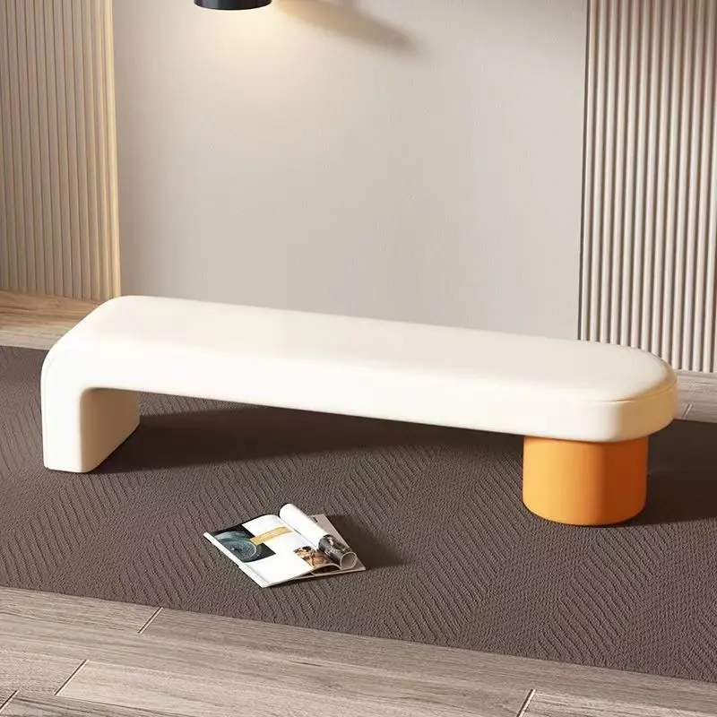 

Cream-Style Modern Bed End Stool In Front of Bed Master Bedroom Cloakroom Shoe Change Stool Living Room Sofa Bench
