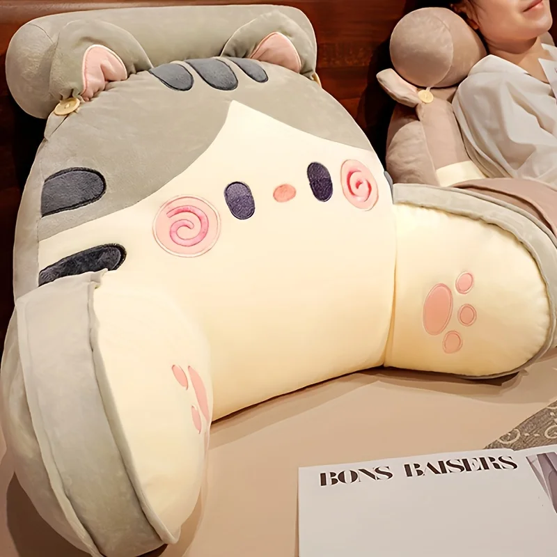 70*50CM Large Size Bedhead Backrest Pillow,Sofa Cushion Dormitory Reading Pillow,Pregnant Woman Waist Protection Cartoon Pattern