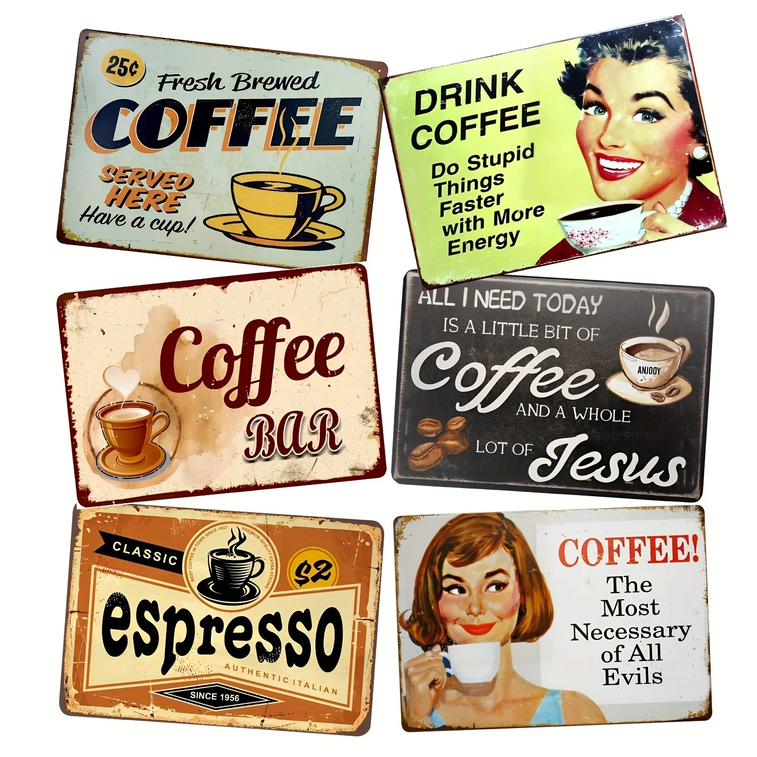 

Metal Tin Sign Retro Coffee Served Here Have A Cup Metal Sign Decor Vintage Tin Signs Fun Coffee Metal Posters Tin Signs Decor