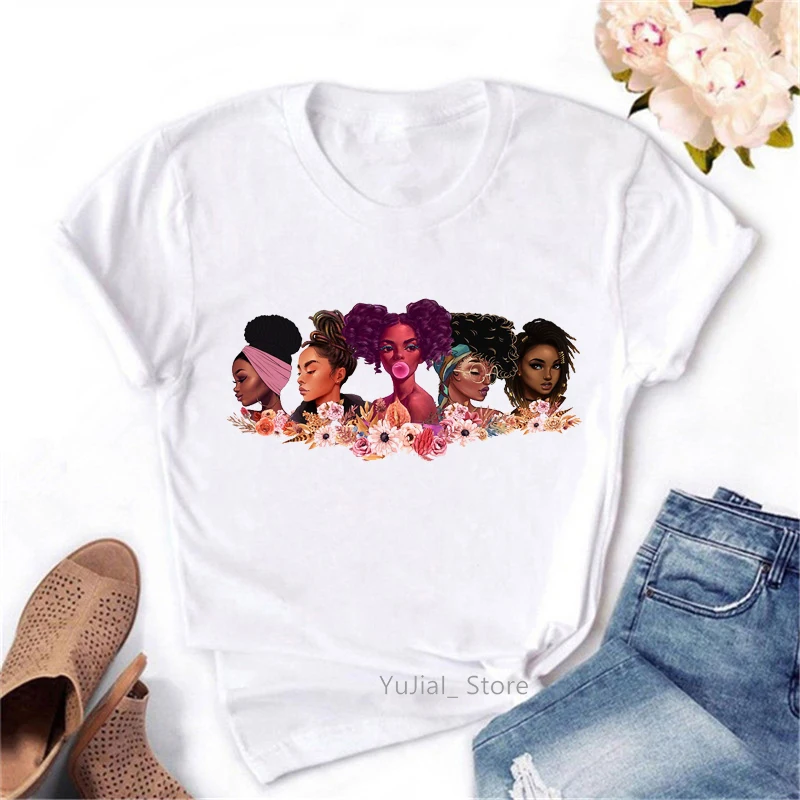 ī  Ƹٿ  ҳ μ Tshirt  Melanin Poppin T  Femme  м T-  Streetwear