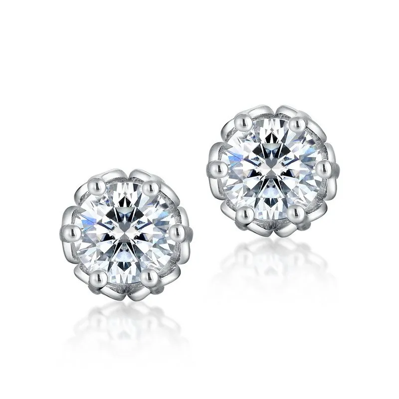 

E009599 Lefei Fashion Trendy Classic Luxury Moissanite Design Snow Flower Earrings For Charm Women Silver 925 Party Jewelry Gift
