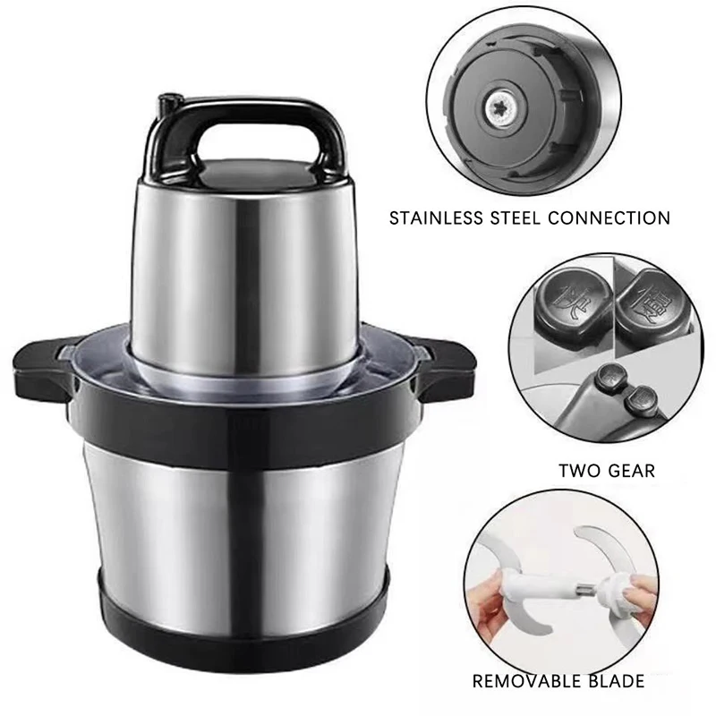 6l Stainless Steel Meat Grinder Chopper Automatic Electric Mincing Machine  High-quality Household Or Commercial Food Processor - Meat Grinders -  AliExpress