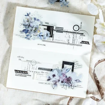 Confezione da 10 fogli Forniture per scrapbooking, comprese timbri adesivi per collage di grandi dimensioni da Plant Cinema Cancelleria taglio 142 * 120 mm