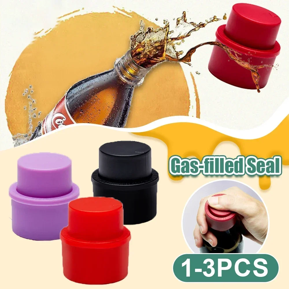 Bottle Stopper Inflatable Airtight Soda Cap Reusable Frizzy Drink Sealer Carbonated Beverage Cover