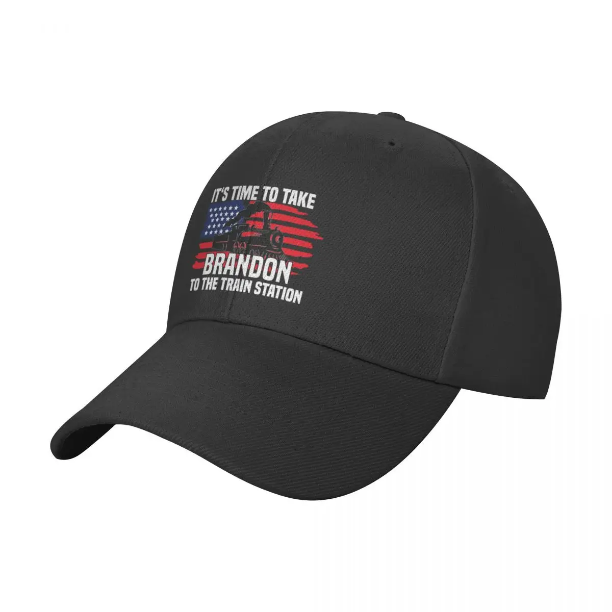 

It's Time To Take Brandon To The Train Station America Flag Baseball Cap Beach Bag Golf Hat Man Luxury Cap Golf Wear Men Women's