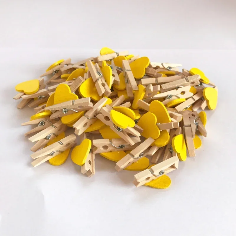 80x Mini clip, Mini Clip in Legno Naturale, per Foto, Decorazioni e Artigianato, Clip Versatili e Ecologiche per Tutti i Tuoi Progetti Fai-da-Te