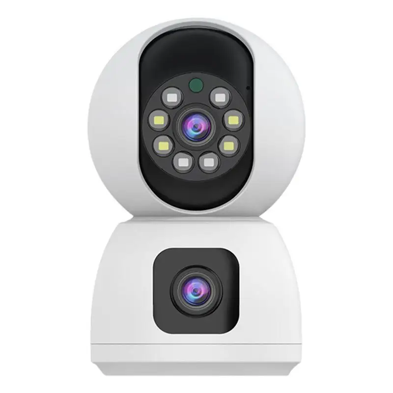 

Home Security Cameras Wireless Wide Angle Indoor Monitoring Camera Night Vision Dual Lens Pet Monitor Motion Detection Two-Way