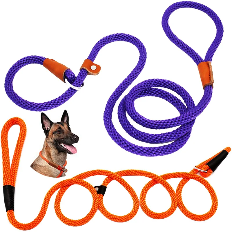 

Slip Lead Dog Leash Heavy Duty Dog Leash Adjustable Lead Leashes Strong Mountain Climbing Rope Leash No Pull Dog Training Leash