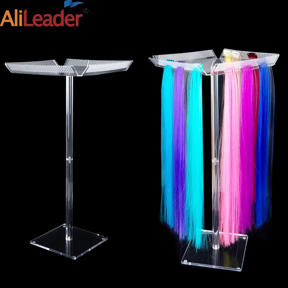 Acrylic Hair Extension Holder Braiding Hair Rack Wig Display Holder For