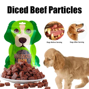 Diced Beef Particles Appetising Digestive Nutritious Delicious Chewy Adult Dog Puppy Training Rewards Premium Beef Pet Snack 1