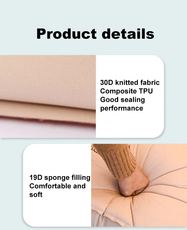 Highly Quality 3D Sponge Self Inflatable Sleeping Mat Ultra-Thick Memory Foam 6cm Comfortable Air Camping Pad