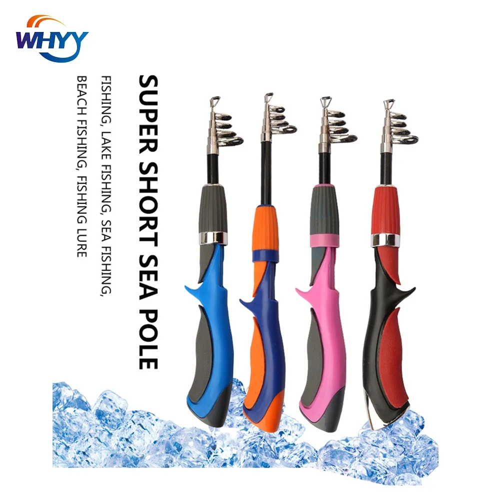 

Телескопическая рыболовная удочка WHYY из углеродного волокна с ручкой для пистолета, удочка для морской рыбы, Супербыстрое спиннинговое удилище для подледной рыбалки